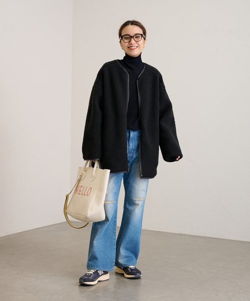 セール】キルティング*ボア2wayブルゾン（ブルゾン）｜FRAMeWORK