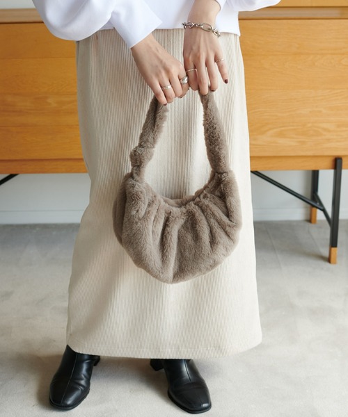 ノットハンドルファーバッグ