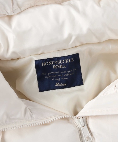 HONEYSUCKLE ROSE（ハニーサックルローズ）の「【HONEYSUCKLE ROSE】ショート中綿ジャケット（ブルゾン・レディース・オフホワイト/ベージュ/ブラック・M/L）」の5枚目の写真