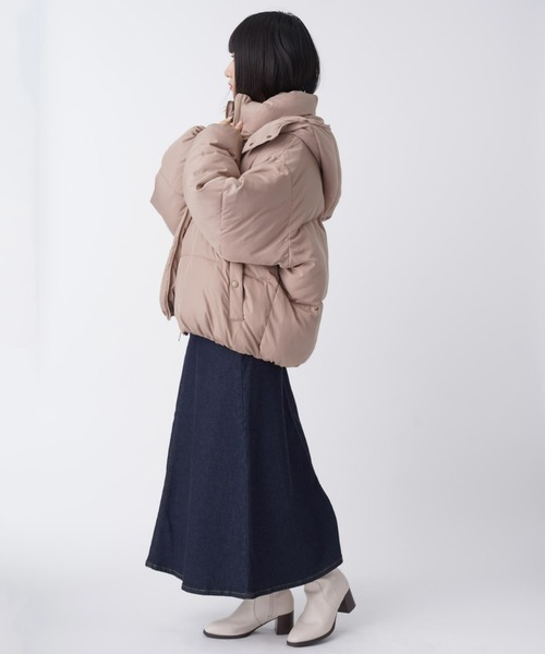 HONEYSUCKLE ROSE（ハニーサックルローズ）の「【HONEYSUCKLE ROSE】ショート中綿ジャケット（ブルゾン・レディース・オフホワイト/ベージュ/ブラック・M/L）」の19枚目の写真