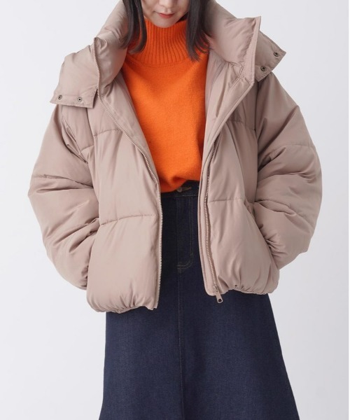 HONEYSUCKLE ROSE（ハニーサックルローズ）の「【HONEYSUCKLE ROSE】ショート中綿ジャケット（ブルゾン・レディース・オフホワイト/ベージュ/ブラック・M/L）」の20枚目の写真