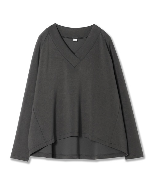 ReNorm(リノーム)の「【SET UP対応】Vネックプルオーバー(Tシャツ/カットソー・レディース・ブラック/チャコール・フリー)」の10枚目の写真