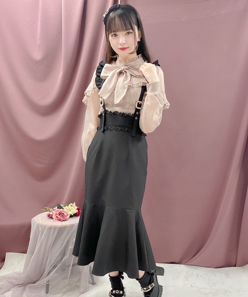 ROJITA(ロジータ)の「サス付マーメイドスカート(スカート・レディース・ブラック/グレー/ピンク・FREE)」の2枚目の写真