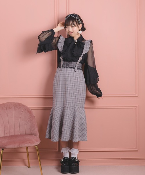 ROJITA(ロジータ)の「サス付マーメイドスカート(スカート・レディース・ブラック/グレー/ピンク・FREE)」の5枚目の写真