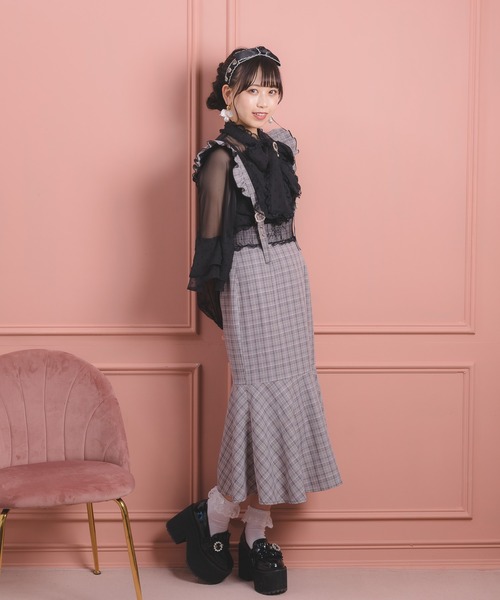 ROJITA(ロジータ)の「サス付マーメイドスカート(スカート・レディース・ブラック/グレー/ピンク・FREE)」の10枚目の写真