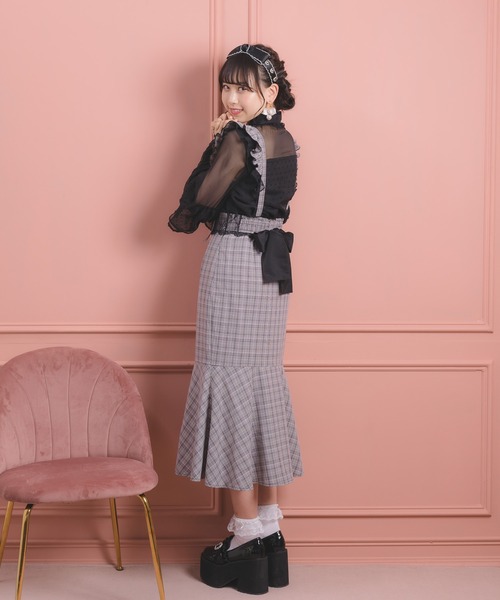 ROJITA(ロジータ)の「サス付マーメイドスカート(スカート・レディース・ブラック/グレー/ピンク・FREE)」の11枚目の写真