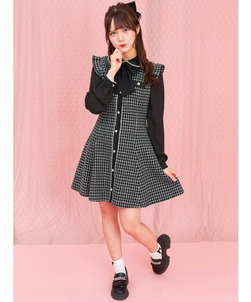 Secret Honey（シークレットハニー）の「バイカラーツイード長袖