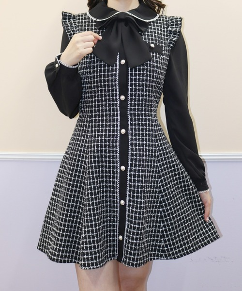 Secret Honey（シークレットハニー）の「バイカラーツイード長袖