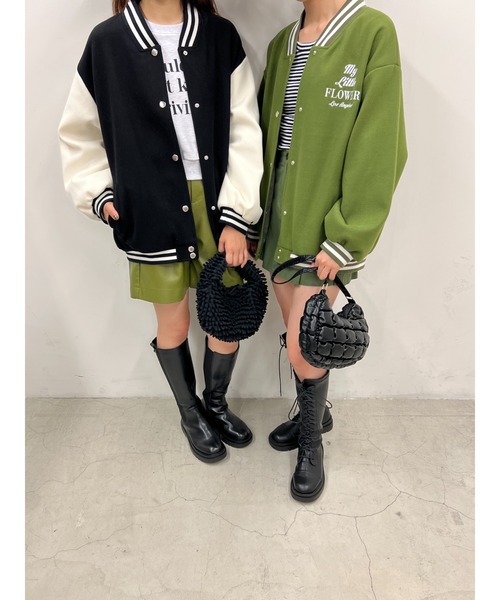 WC（ダブル シー）の「ラインスタジャン（スタジャン・レディース・ブラック/オレンジ/サックスブルー・FREE）」の9枚目の写真