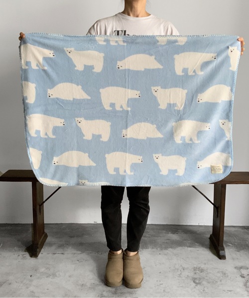 専用♥みかん❤暖か☆Wボア♥特大ブランケット♥グリーンベージュ。 COMMON WARE（コモンウェアー）の「EC:LEAFLETS/MIX BOA BLANKET
