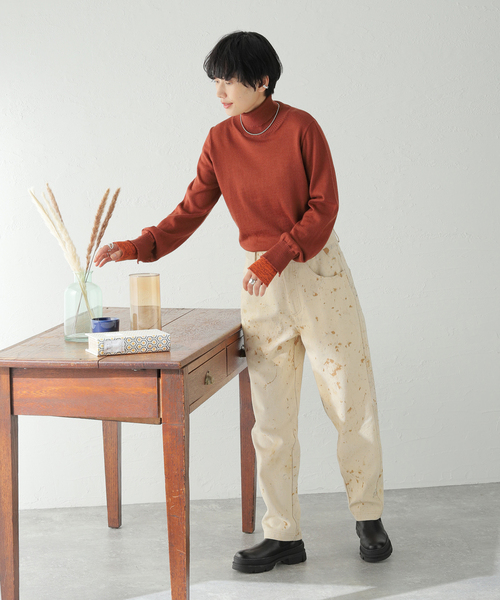 TELA（テラ）の「■■【TELA/テラ】ソデニジュウタートルニット（ニット/セーター・レディース・オレンジ・MEDIUM）」の2枚目の写真