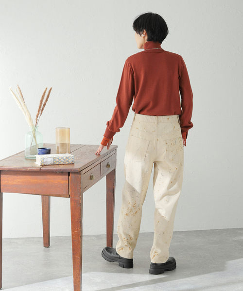 TELA（テラ）の「■■【TELA/テラ】ソデニジュウタートルニット（ニット/セーター・レディース・オレンジ・MEDIUM）」の3枚目の写真