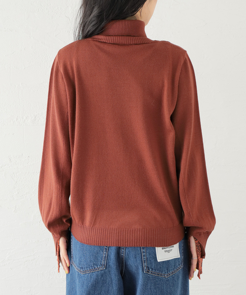 TELA（テラ）の「■■【TELA/テラ】ソデニジュウタートルニット（ニット/セーター・レディース・オレンジ・MEDIUM）」の6枚目の写真