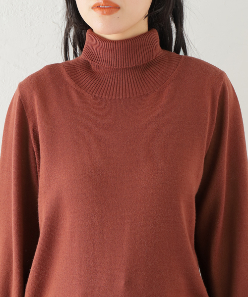 TELA（テラ）の「■■【TELA/テラ】ソデニジュウタートルニット（ニット/セーター・レディース・オレンジ・MEDIUM）」の7枚目の写真