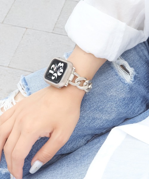 Urban Coral(アーバンコーラル)の「Apple Watch Band / アップルウォッチ バンド チェーン / Urban Coral(デジタル腕時計・レディース・ブラック/ピンク/シルバー/ピンクゴールド/ゴールド系その他/ゴールド・40mm/44mm)」の18枚目の写真
