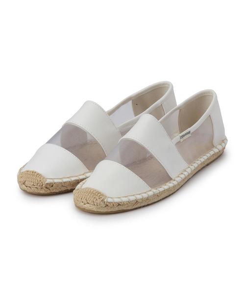 BEAUTY&YOUTH UNITED ARROWS(ビューティーアンドユースユナイテッドアローズ)の「BYBC SOLUDOS メッシュxボーダー スリッポン◆(その他シューズ・レディース・ホワイト/ブラック・7/9/6/8)」の2枚目の写真
