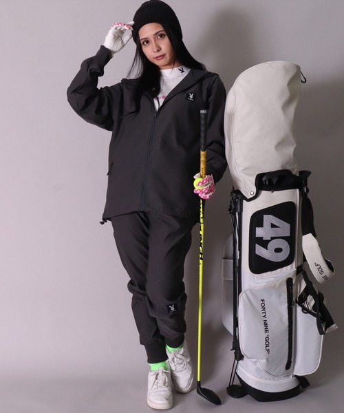 PLAYBOY（プレイボーイ）の「(DV)【PLAYBOY GOLF】ストレッチ ツイル フード ジャケット（ブルゾン・メンズ・ブラック/チャコールグレー・MEDIUM/LARGE/X-LARGE）」の21枚目の写真