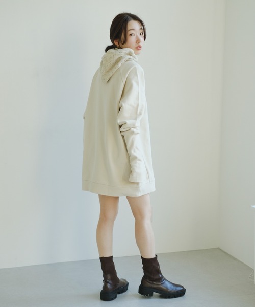 Kastane（カスタネ）の「【新色追加】ロングリブスウェット（スウェット・レディース・パープル/ブラック/アイボリー/ブルー/グレー・FREE）」の13枚目の写真