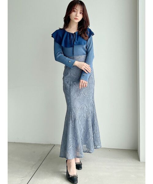 RESEXXY（リゼクシー）の「【WEB限定】カットワークレースマーメイドスカート（スカート・レディース・ブルー/ブラック/マスタード・FREE）」の6枚目の写真