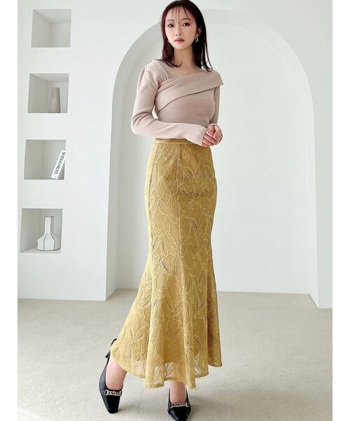 RESEXXY（リゼクシー）の「【WEB限定】カットワークレースマーメイドスカート（スカート・レディース・ブルー/ブラック/マスタード・FREE）」の16枚目の写真