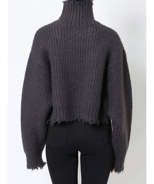 MURUA（ムルーア）の「ショートクラッシュニット（ニット/セーター・レディース・グリーン/アイボリー/ダークグレー・FREE）」の20枚目の写真