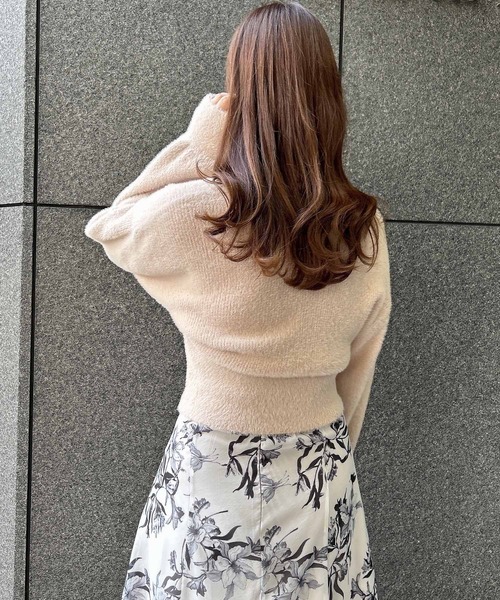 INGNI（イング）の「フェザーヤーンカシュクールニット（ニット/セーター・レディース・ベージュ/オフホワイト/ブルーグレー・M）」の14枚目の写真