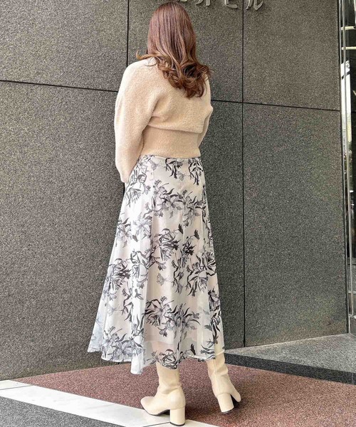 INGNI（イング）の「フェザーヤーンカシュクールニット（ニット/セーター・レディース・ベージュ/オフホワイト/ブルーグレー・M）」の17枚目の写真