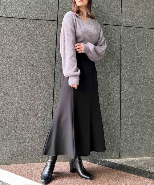 INGNI（イング）の「フェザーヤーンカシュクールニット（ニット/セーター・レディース・ベージュ/オフホワイト/ブルーグレー・M）」の13枚目の写真