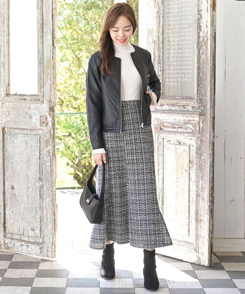 rps(アールピーエス)の「ノーカラーライダースジャケット(ライダースジャケット・レディース・ベージュ/ブラック/アイボリー・M/フリー)」の12枚目の写真