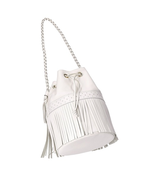 J&M Davidson（ジェイアンドエムデヴィッドソン）の「J&M DAVIDSON CARNIVL L ジェイアンドエムデヴィッドソン カーニバル ショルダーバッグ（ハンドバッグ・レディース・ホワイト/ベージュ系1/ブラック・FREE）」の9枚目の写真