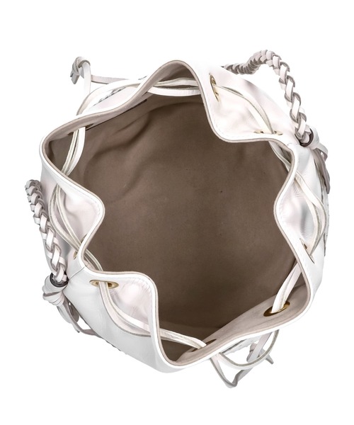 J&M Davidson（ジェイアンドエムデヴィッドソン）の「J&M DAVIDSON CARNIVL L ジェイアンドエムデヴィッドソン カーニバル ショルダーバッグ（ハンドバッグ・レディース・ホワイト/ベージュ系1/ブラック・FREE）」の8枚目の写真