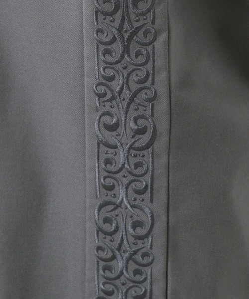 RAGEBLUE(レイジブルー)の「ジャガード刺繍ラインワイドパンツ(スラックス・メンズ・ホワイト/グリーン/グレー/ブラック・SMALL/MEDIUM/LARGE)」の13枚目の写真