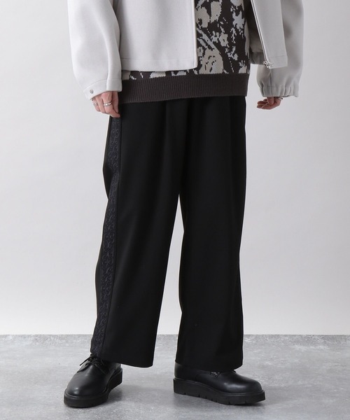 RAGEBLUE(レイジブルー)の「ジャガード刺繍ラインワイドパンツ(スラックス・メンズ・ホワイト/グリーン/グレー/ブラック・SMALL/MEDIUM/LARGE)」の15枚目の写真