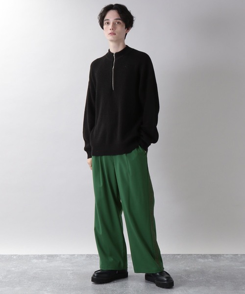 RAGEBLUE(レイジブルー)の「ジャガード刺繍ラインワイドパンツ(スラックス・メンズ・ホワイト/グリーン/グレー/ブラック・SMALL/MEDIUM/LARGE)」の21枚目の写真