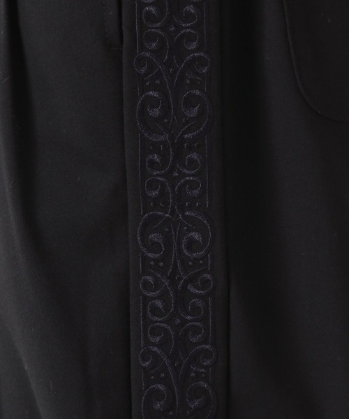 RAGEBLUE(レイジブルー)の「ジャガード刺繍ラインワイドパンツ(スラックス・メンズ・ホワイト/グリーン/グレー/ブラック・SMALL/MEDIUM/LARGE)」の18枚目の写真