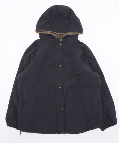 Samansa Mos2 blue(サマンサモスモスブルー)の「リバーシブルボアマウンテンパーカー(マウンテンパーカー・レディース・ネイビー/キナリ/カーキ・フリ-)」の3枚目の写真