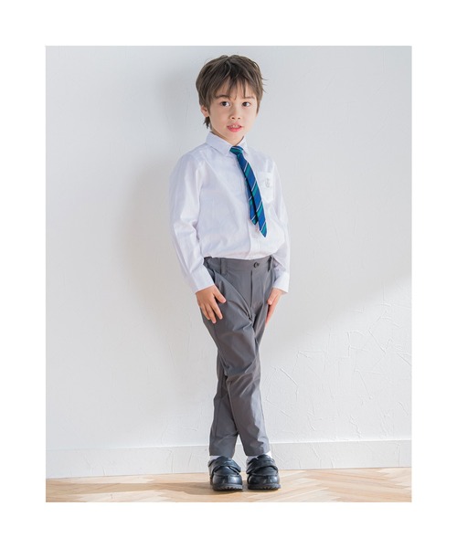 BeBe(ベベ)の「BeBe/フォーマルナイロンストレッチジャケットパンツセットアップ(110~130cm)(セットアップ・キッズ・グレー・120/130/110)」の6枚目の写真