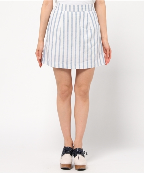 Chico(チコ)の「ストライプイージーBOXスカート(スカート・レディース・ブルー・FREE)」の2枚目の写真