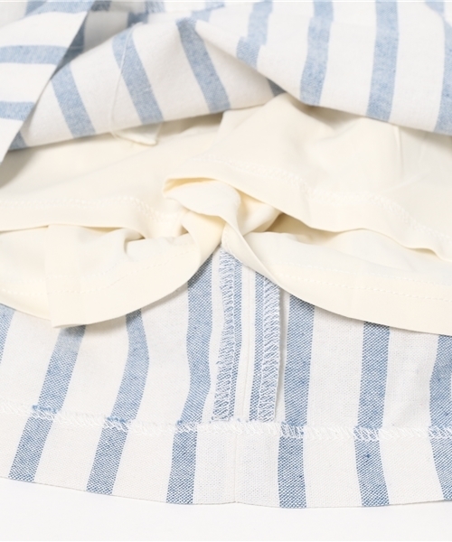 Chico(チコ)の「ストライプイージーBOXスカート(スカート・レディース・ブルー・FREE)」の9枚目の写真