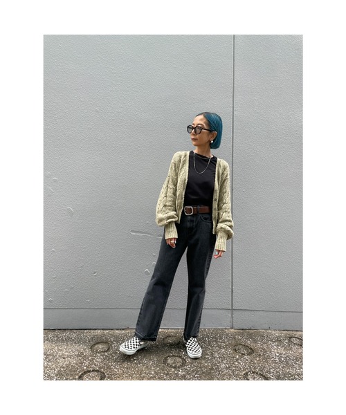 black by moussy stripe knit cardigan BLACK BY MOUSSY（ブラックバイ