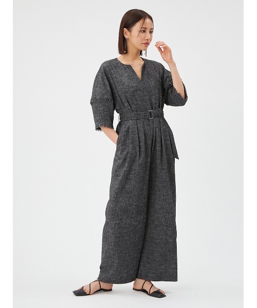 FRAY I.D(フレイアイディー)の「パフスリーブオールインワン(つなぎ/オールインワン・レディース・ネイビー/その他/ライトベージュ・0/1)」の10枚目の写真