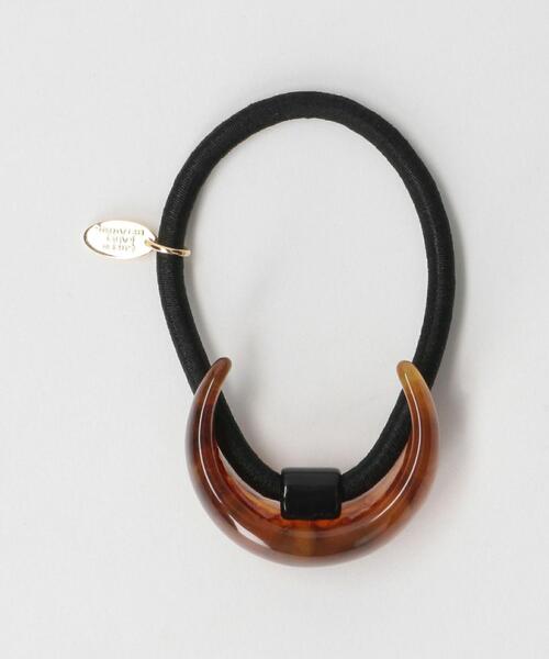 green label relaxing（グリーンレーベルリラクシング）の「【WEB限定】マーブルラウンド / ポニー 2（ヘアゴム・レディース・ブラウン/ベージュ・FREE）」の2枚目の写真