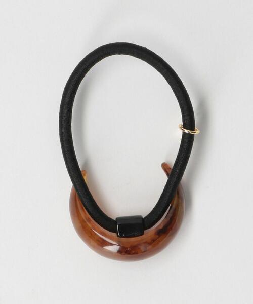 green label relaxing（グリーンレーベルリラクシング）の「【WEB限定】マーブルラウンド / ポニー 2（ヘアゴム・レディース・ブラウン/ベージュ・FREE）」の3枚目の写真