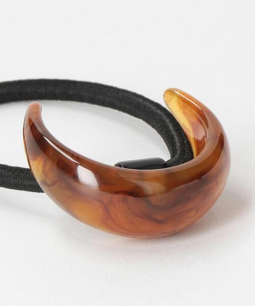 green label relaxing（グリーンレーベルリラクシング）の「【WEB限定】マーブルラウンド / ポニー 2（ヘアゴム・レディース・ブラウン/ベージュ・FREE）」の4枚目の写真