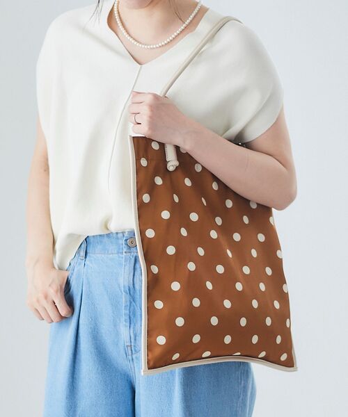 le.coeur blanc（ルクールブラン）の「ドットプリントトートバッグ（トートバッグ・レディース・ブラック系その他/ホワイト系その他/ブラウン系その他2・FREE）」の5枚目の写真