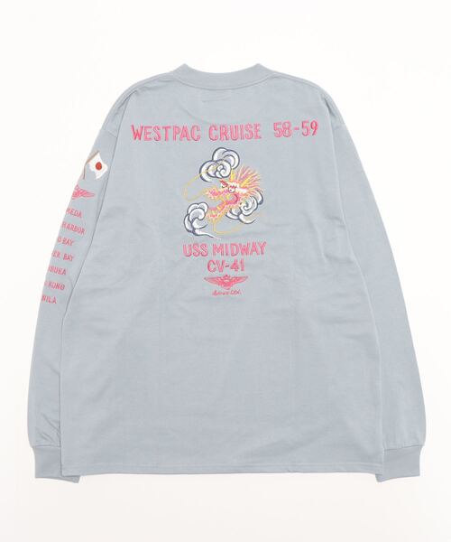 AVIREX(アヴィレックス)の「WEST PACIFIC CRUISE L/S T-SHIRT / ウェスト パシフィック クルーズ 長袖 Tシャツ / AVIREX / アヴィレックス(Tシャツ/カットソー・レディース・ホワイト/ブラック/その他18・2XL/L/M/XL)」の4枚目の写真