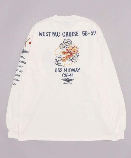 AVIREX(アヴィレックス)の「WEST PACIFIC CRUISE L/S T-SHIRT / ウェスト パシフィック クルーズ 長袖 Tシャツ / AVIREX / アヴィレックス(Tシャツ/カットソー・レディース・ホワイト/ブラック/その他18・2XL/L/M/XL)」の6枚目の写真
