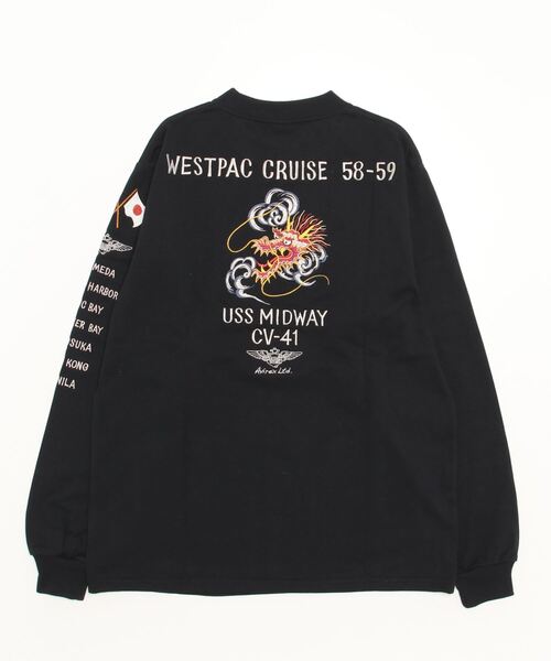 AVIREX(アヴィレックス)の「WEST PACIFIC CRUISE L/S T-SHIRT / ウェスト パシフィック クルーズ 長袖 Tシャツ / AVIREX / アヴィレックス(Tシャツ/カットソー・レディース・ホワイト/ブラック/その他18・2XL/L/M/XL)」の7枚目の写真