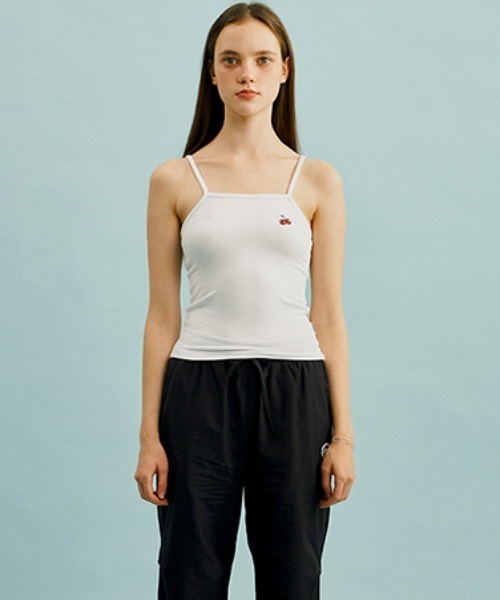 キャミソール KIRSH CHERRY KNIT CROP SLEEVELESS/キルシー チェリー ニット クロップキャミソール セール】KIRSH CHERRY KNIT CROP SLEEVELESS/キルシー チェリー