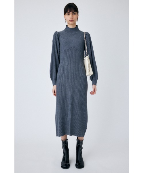 【セール】BACK CROSS KNIT ドレス（ワンピース）｜MOUSSY（マウジー）